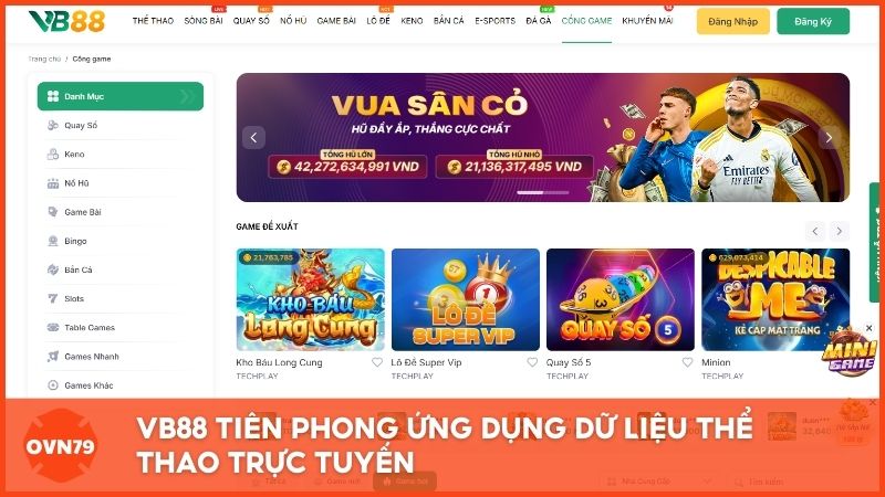 VB88 tiên phong dẫn đầu xu hướng 2025 bằng việc ứng dụng dữ liệu thể thao trực tuyến, giúp cược thủ phân tích và ra quyết định chính xác hơn.