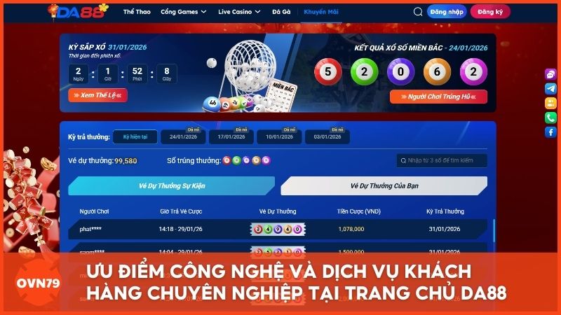 Tốc độ nạp rút nhanh chóng và giao diện hiện đại là những điểm cộng lớn khiến nhà cái uy tín Da88 được cộng đồng người chơi đánh giá cao.