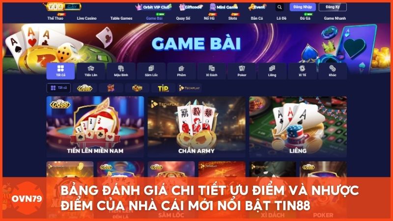 Chuyên gia OVN79 thực hiện phân tích đa chiều về Tin88 nhằm mang đến cái nhìn khách quan nhất cho cộng đồng cược thủ.