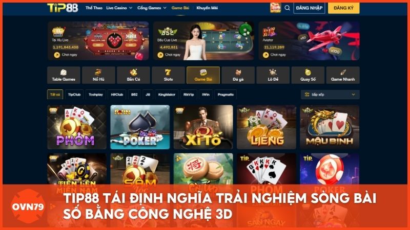 Tip88 xuất hiện như một "làn gió mới", tái định nghĩa trải nghiệm sòng bài số bằng công nghệ 3D tương tác sống động giữa thời điểm thị trường đang bão hòa.