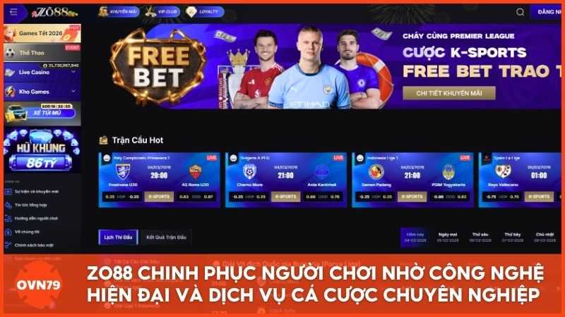 Giao diện Modern Minimalist sang trọng của Zo88.com mang lại trải nghiệm Casino Las Vegas ngay trên điện thoại